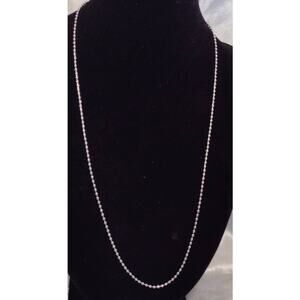 Sterling Silver 925 Plated 18 Inch Ball Chain Necklace New Thin 1/16th" Lobster